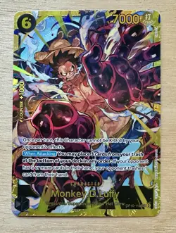 Monkey D Luffy Secret Rare OP10-118 Card Bandai One Piece CCG Royal Blood - Image 1
