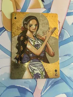 Official One Piece Jump Gold Playing Card Mint - Nico Robin Seven of Clubs - Image 1