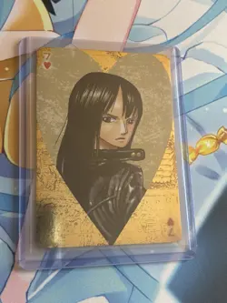 Official One Piece Jump Gold Playing Card Mint - Nico Robin Seven of Hearts - Image 1