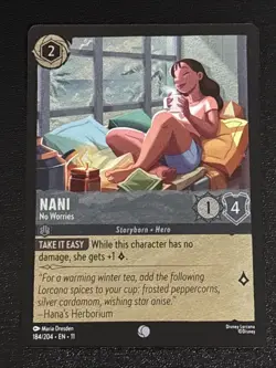 Disney Lorcana Winterspell Nani - No Worries Cold Foil 184/204 NM - Image 1