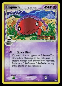 Pokemon Card - Trapinch Dragon Frontiers 69/101 Common Reverse Holo Stamped - Image 1