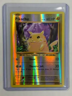 PIKACHU 35/108 REVERSE HOLO FOIL POKEMON XY EVOLUTIONS CARD - MP - Image 1