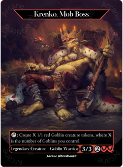 Krenko, Mob Boss - Full Art Altered Art Custom Cards - Image 1