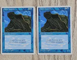 MTG - (x2) Giant Tortoise, 4th Edition. Both in mint or near mint condition. - Image 1
