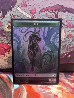 FOIL Mutavault / Elk Double-Sided Token - MTG Lorwyn Eclipsed - NM - Image 2