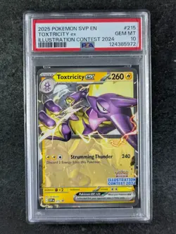 2025 Pokemon TOXTRICITY EX #215 Black Star Promo Illustration Contest '24 PSA 10 - Image 1
