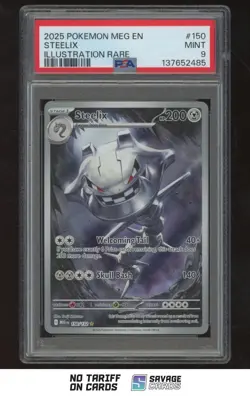 2025 Mega Evolution Series - Mega Evolution Steelix PSA 9 #150 Illustration Rare - Image 1