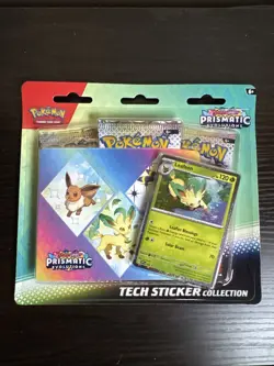 Pokemon TCG Prismatic Evolutions Tech Sticker Collection - Sealed Pack - Image 1