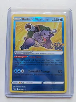 Radiant Blastoise 018/078 - Pokemon Go Pokemon TCG 2022 Radiant Rare - NM Card - Image 1