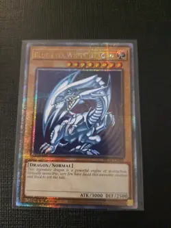 QCR Blue-Eyes White Dragon Quarter Century Secret Rare Yugioh NM TCG MP24-EN001 - Image 2