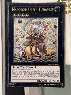 YuGiOh Madolche Queen Tiaramisu ABYR-EN048 Ultimate Rare VF to NM - Image 1