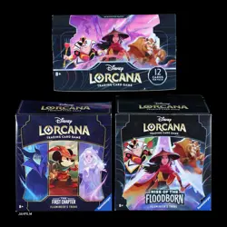 NO CARDS Disney Lorcana First Chapter + Rise of the Floodborn Trove Boxes Packs - Image 1