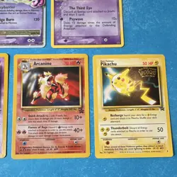 Pokemon TCG 5 Promo Card Lot Mewtwo X, Jirachi, Arcanine, Pikachu, Misdreavus - Image 3