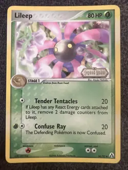 Lileep 56/92 Common Reverse Holo Legend Maker Stamped Pokemon Card NM - Image 1