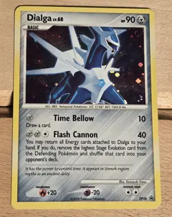 Pokemon TCG Dialga LV.68 DP26 Black Star Promo Holo SWIRL Pokemon Card LP - Image 1