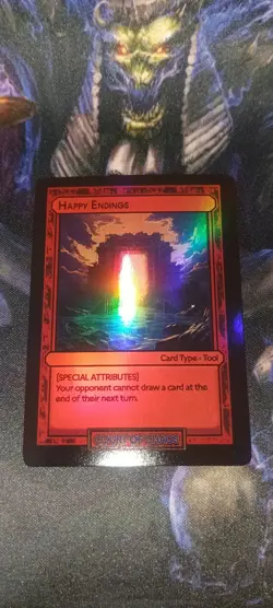 Happy Endings 2024 Alpha Divorced Dads Court Of Chaos Holographic Card Sold Out - Image 1