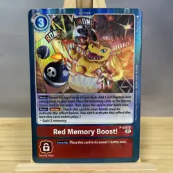 Red Memory Boost! P-035 Foil Digimon CCG Promotion Card LP - Image 1