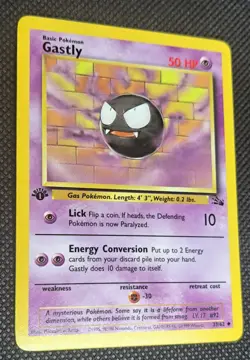 Pokemon TCG Gastly Fossil Unlimited Uncommon Card 33/62 NM Condition 1999 WOTC - Image 2
