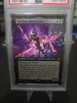 2025 MTG Gwenom, Remorseless (Extended Art) Marvel's Spider-Man Regular PSA 9 - Image 2