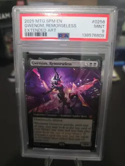2025 MTG Gwenom, Remorseless (Extended Art) Marvel's Spider-Man Regular PSA 9 - Image 3