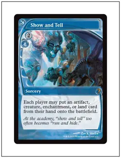 1x Show and Tell, Future Sight Frame, Mystery Booster 2 Magic MTG NM - Image 1