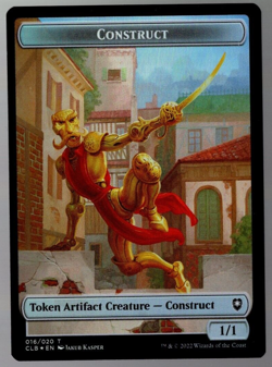 (x5) Construct / Treasure 016/020 Double Sided Token Foil Baldur's Gate MTG NM - Image 1
