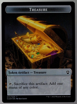 (x5) Construct / Treasure 016/020 Double Sided Token Foil Baldur's Gate MTG NM - Image 2