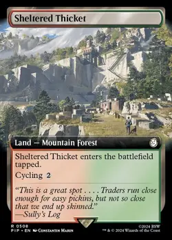 Sheltered Thicket Extended Art Foil - Fallout MTG-NM - Image 1