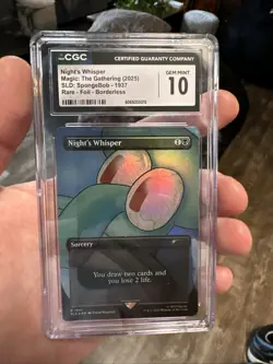 NIGHT'S WHISPER | MTG Secret Lair Spongebob: Internet Sensation | FOIL | CGC 10 - Image 1