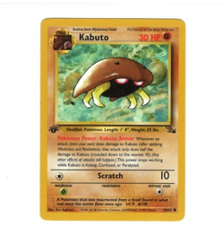 Kabuto 1st Edition Fossil Set Pokemon WOTC TCG Common Card #50/62 - Image 1