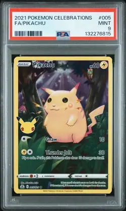 Pokemon Celebrations Pikachu FA 005 PSA 9 - Image 1