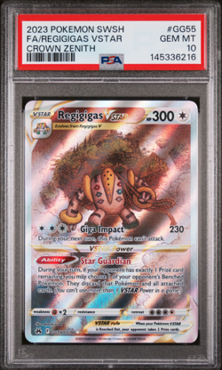 POKEMON CROWN ZENITH PSA 10 CARD LOT; ZOROARK REGIGIGAS SAMUROTT ZERAORA VSTAR - Image 4