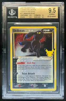 2021 Pokemon SWSH Celebrations Umbreon Classic Collection #17/17 BGS 9.5 - Image 1