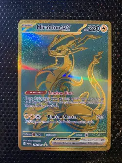Pokemon TCG Miraidon ex Hyper Rare SV: Paldean Fates 243/091 NM - Image 1