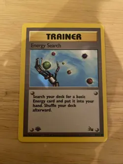 Pokemon TCG Energy Search Fossil Unlimited Common 1st Edition - Image 1