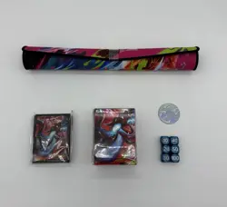 Pokemon Mega Charizard X ex UPC Playmat, Deckbox, Sleeves, Coin, Damage Counters - Image 1