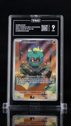 Pokemon TCG- 2025 Marshadow 146/132 IR Mega Evolution TAG 9 Mint - Image 1