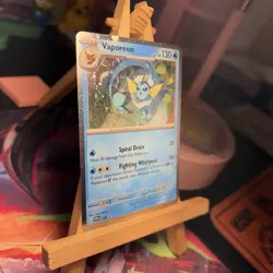 Vaporeon 168 HOLOBLEED/SWIRL Prismatic Evolutions Black Star Pokemon TCG MINT - Image 2