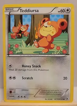 Pokemon TCG Teddiursa RC15 Legendary Treasures Holo MP - Image 1