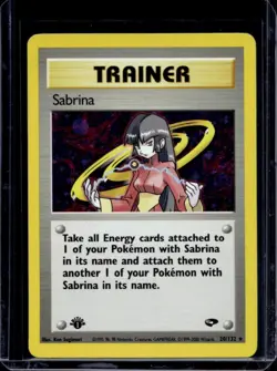 2000 Pokemon Gym Challenge 1st Edition Sabrina Holo #20/132 - Image 1