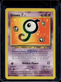 1999 Pokemon Wizards Black Star Promos Unown J #38 - Image 1