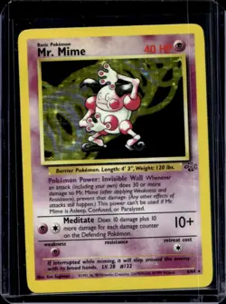 1999 Pokemon Jungle Mr. Mime #6/64 - Image 1