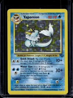 1999 Pokemon Jungle Vaporeon #12/64 - Image 1