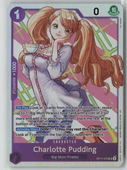 Charlotte Pudding OP11-070 One Piece A Fist of Divine Speed Super Rare Near Mint - Image 1