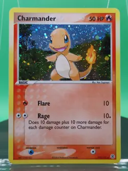 Charmander 113/112 EX Fire Red & Leaf Green Secret Rare Holo 2004 Pokemon Card - Image 1