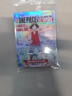 One Piece Monkey.D.Luffy College Basketball Promo Card + Gonzaga Poster *IN HAND - Image 4