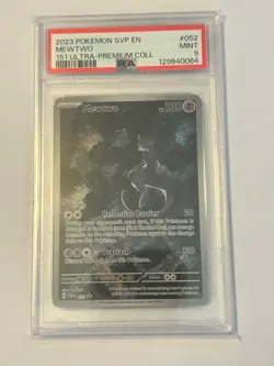 2023 Pokemon Mewtwo SVP EN 151 Ultra-Premium Card #052 PSA 9 Black Star Promo - Image 1