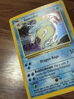 Gyarados 6/102 Base Set Unlimited Holo Rare Pokemon Card WOTC MP! - Image 2
