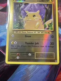 Pokemon Pikachu TCG Evolutions Reverse Holo Card 35/108 Common - Image 3