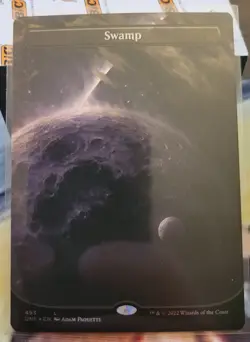 Unfinity #493 Swamp (493) (Borderless) (Galaxy Foil) - Image 1